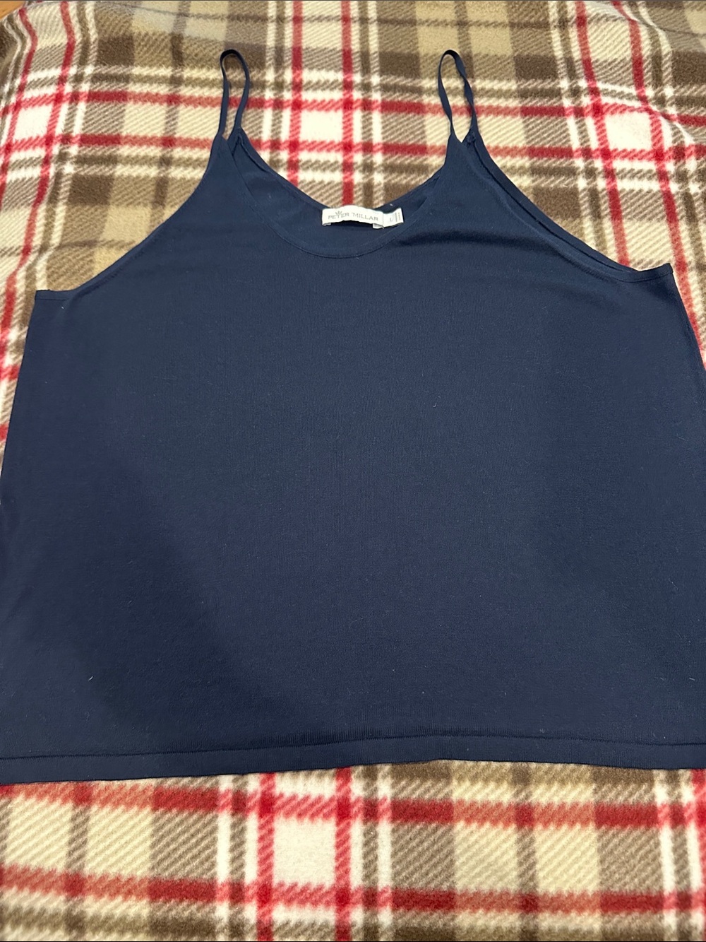 Navy Blue Sleeveless Camisole Tank